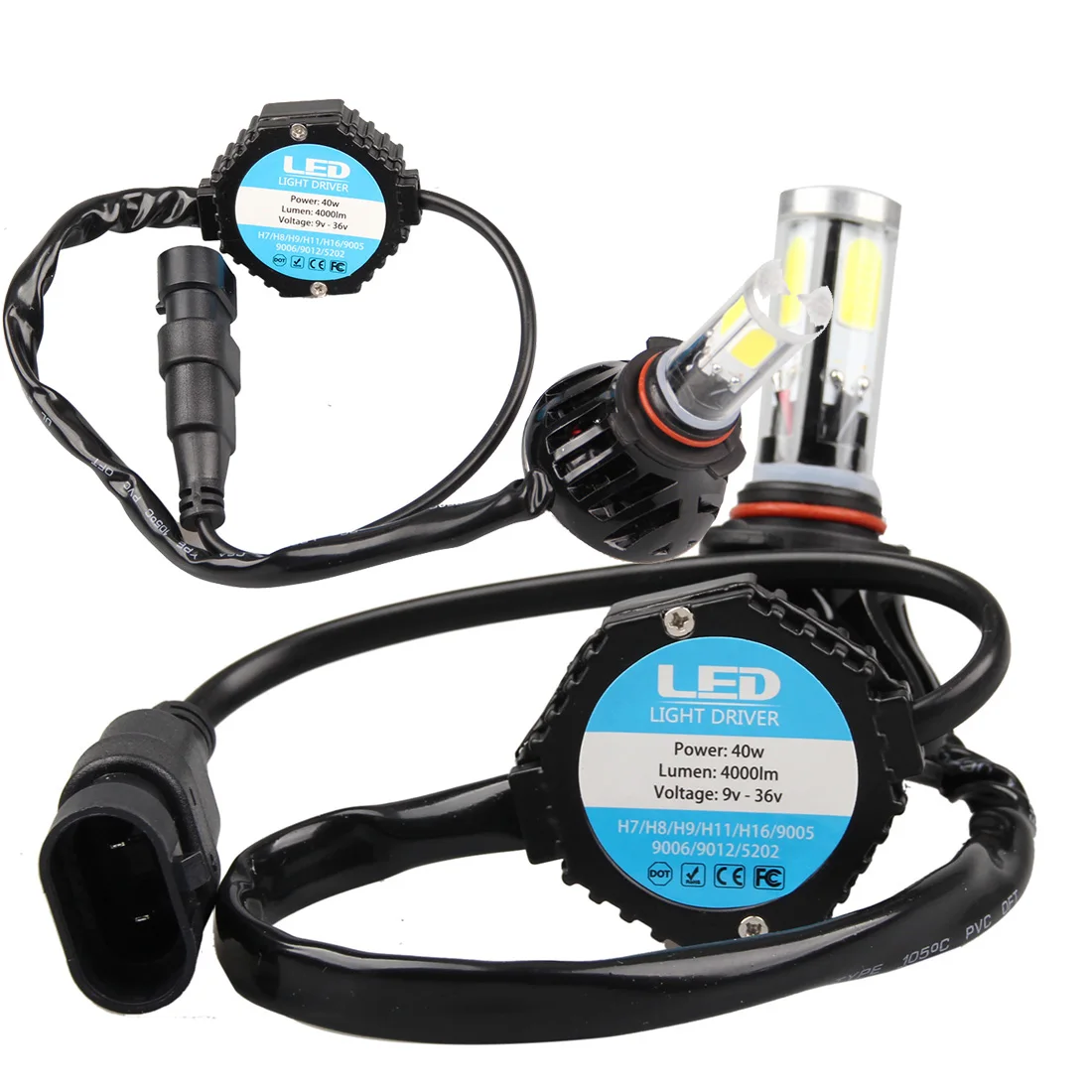 

2pcs 9005 headlight Front Light 6000K 80W 8000LM Set Car Automotive Vehicle Headlight/Fog Light White light