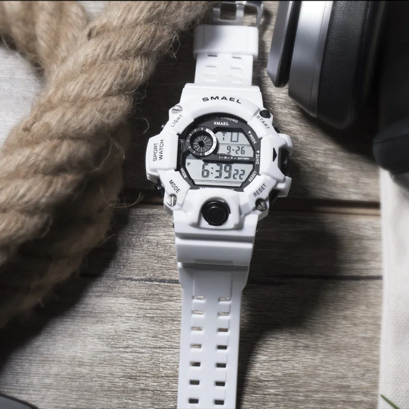 Мужские часы 50 м водостойкие SMAEL Top S Shock Watch светодиодный спортивные часы камуфляжные часы Band 1385C цифровые наручные часы Военные