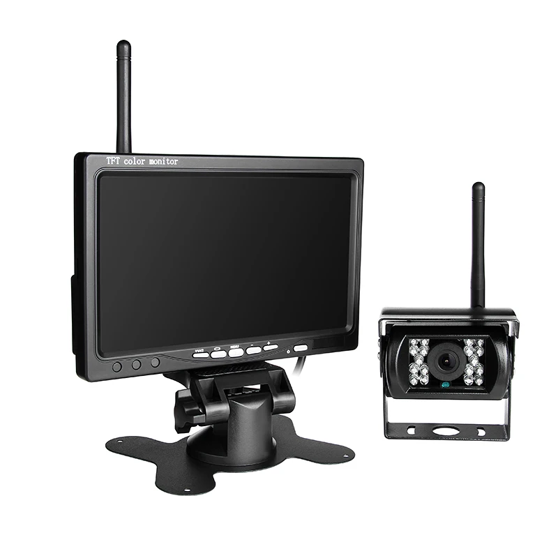 

2.4 GHz Wireless Parking Rear View Camera + 2.4 GHz Wireless 7 inch Car Parking Monitor Fit For Auto Truck Van Buses