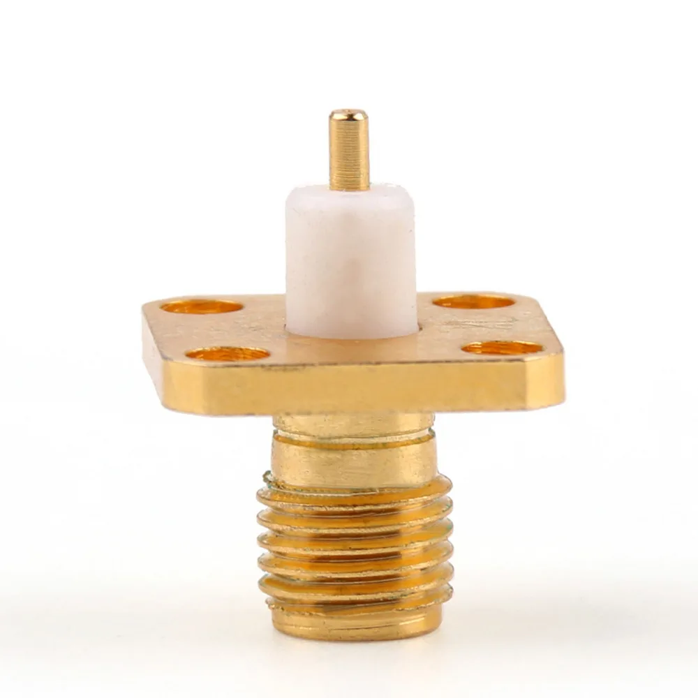 

Areyourshop Connector SMA Female Jack 4-hole 12.7mm Flange PTFE Solder Panel Mount 50ohm 1Pcs Wholesale Jack Plug Connector
