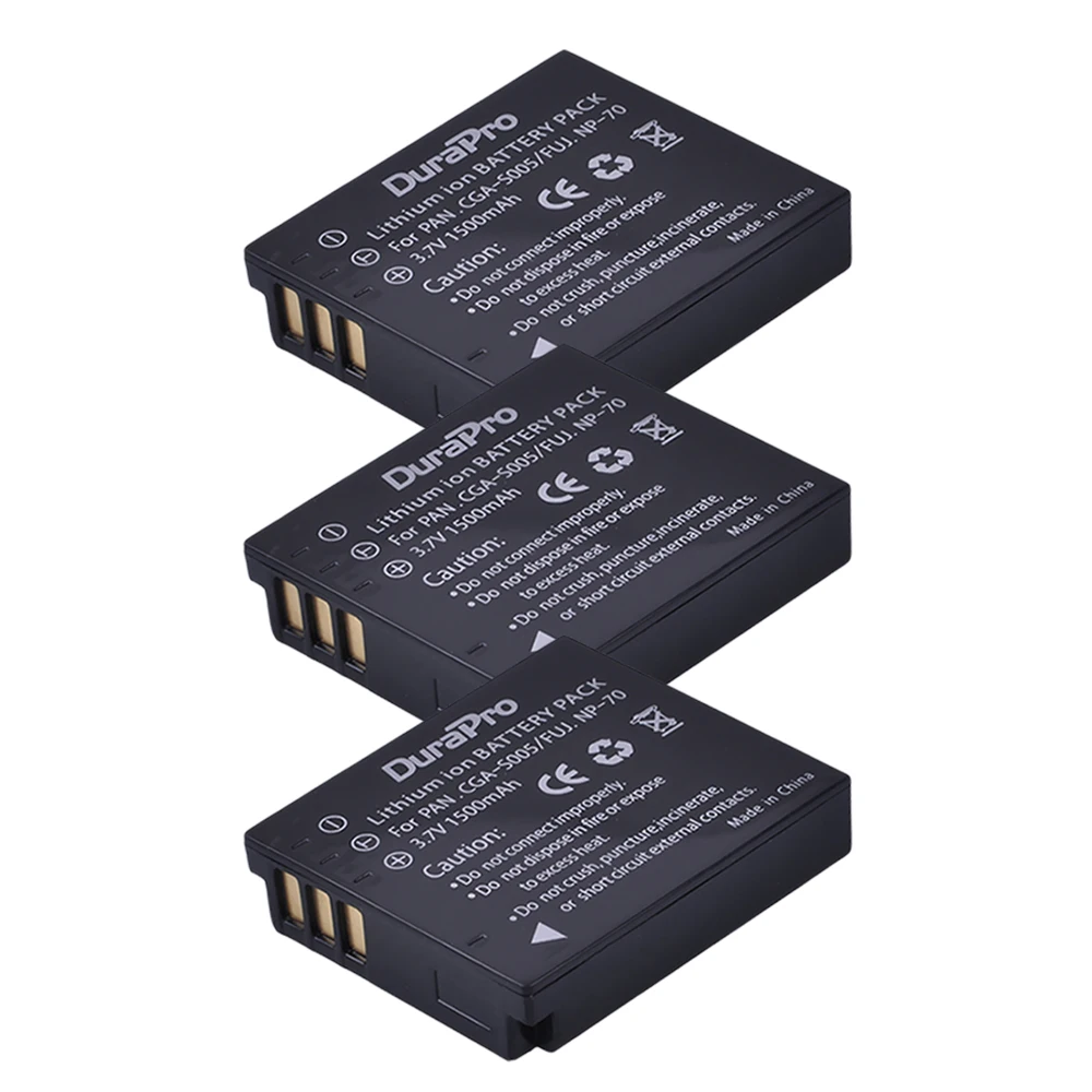 

3Pcs 1500mAh CGA-S005E BCC12 S005E DB60 NP70 Battery DMW-BCC12 For Panasonic Lumix DMC-FX180 DMC-LX1 LX2 LX3 FS1 FS2 FX01 camera