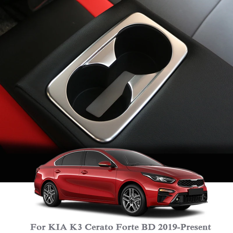 Для KIA K3 Cerato Forte BD автомобильный Стайлинг ВНУТРЕННИЙ Задний держатель для стакана воды рамка блестки внутренняя наклейка аксессуары для интерьера