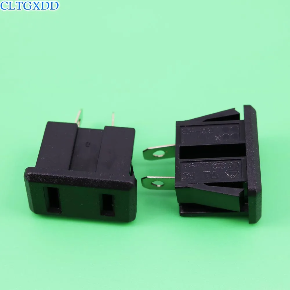 

cltgxdd 2 Hole AC Power Outlet 10 A / 250V Electrical Socket Black SP - 864 2 Pin/Feet socket Hole