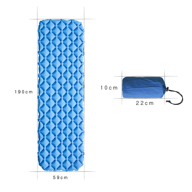  Air Mattress Inflatable Bed for Tent Portable Ultralight Sleeping Pad Air Bed Moistureproof Pad Wat