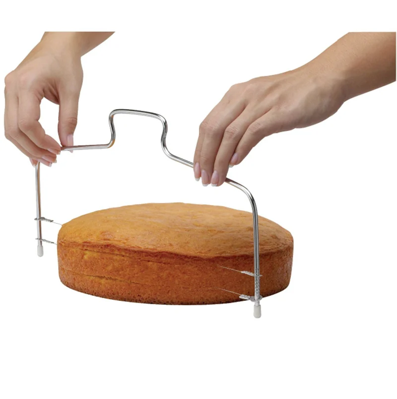 

1pcs - 3pcs Stainless Steel Double Line Adjustable cake cutter Cake Slicer Device Level Leveler baking tools kitchen accessories