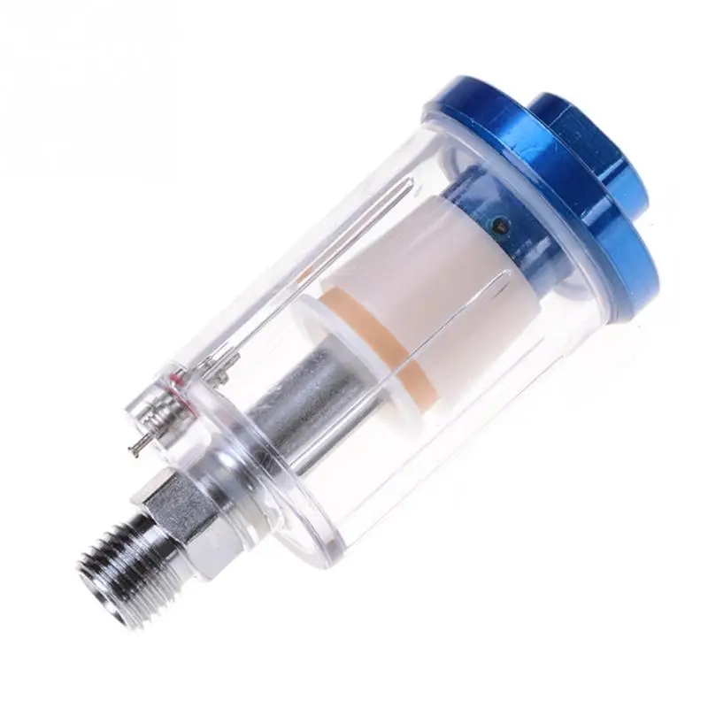 

1/4" Spray Gun Air Line Mini Filter Water Trap Clear Painting Moisture Tool