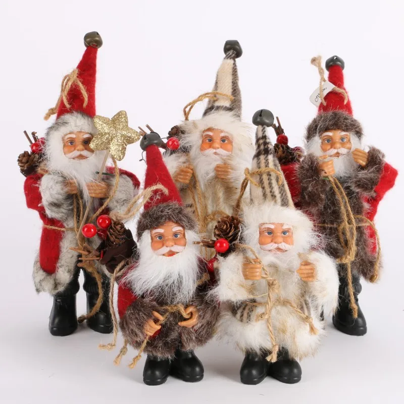 16-22 см, праздничные вечерние украшения в рождественском стиле, украшения для дерева, куклы Санта-Клауса, декоративные украшения для домашнего декора
