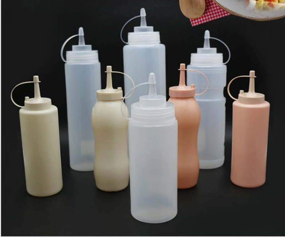Kitchen Plastic Ketchup Squeeze Bottle Sushi Tool Sauce Vinegar Dispenser