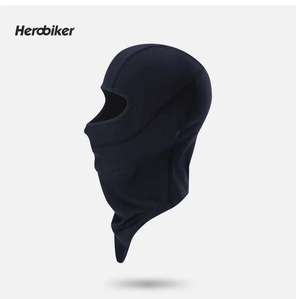 HEROBIKER мотоциклетная Балаклава, черная маска на все лицо, кепка, защита от солнца, мотоциклетная маска на лицо, мотоциклетная маска на шлем