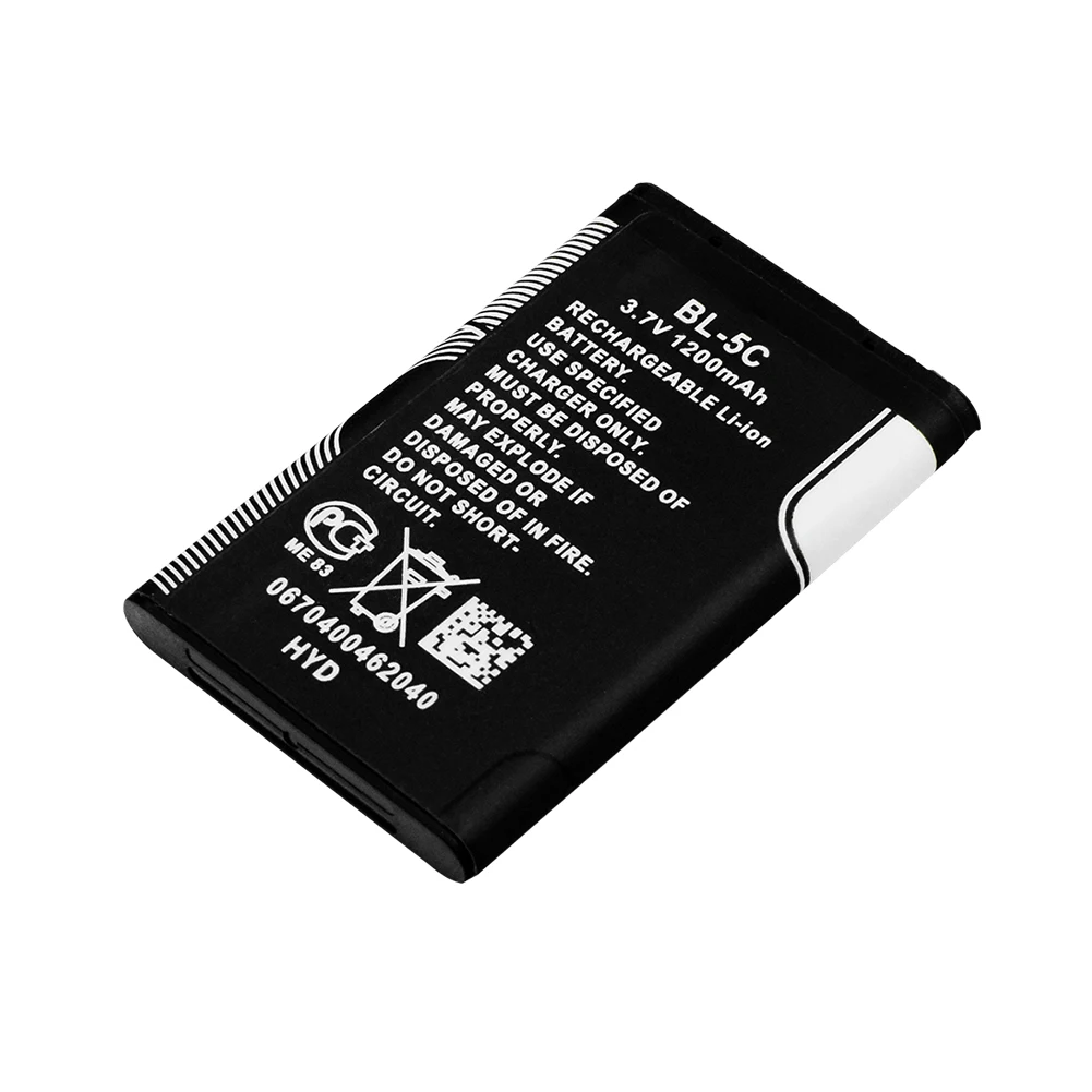 Длительный 3,7 V 1200 мА/ч, BL-5C Li-Ion Батарея BL 5C BL5C пила для Nokia 2600 2610 3100 3105 3120 3125 3230 3555 3600 6620 6267