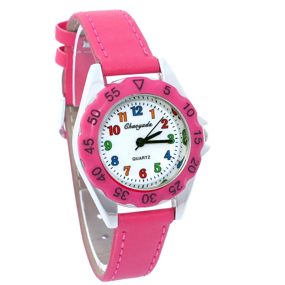 Hot Cute Boys Girls Quartz Watch Kids Children's Fabric Strap Student Time Clock Wristwatch Gifts Colorful Number Dial 4