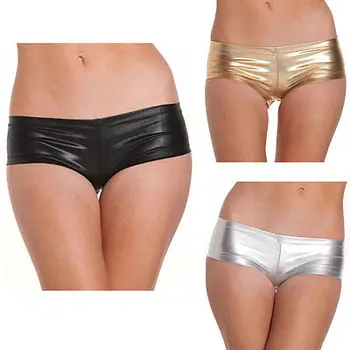 

NEW Arrivals Women Ladies Shiny Panties Gold Balck Silver Mini Short Stretchy Hot Pants