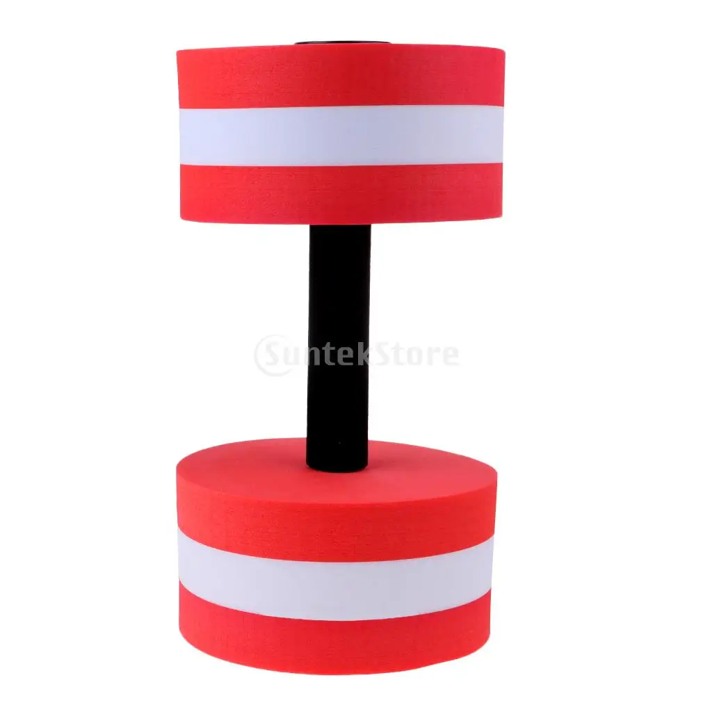 1 Pair Water Aerobics Dumbbells Aquatic EVA Foam Barbell Resistance Swimming Pool Aqua Fitness Equipment Accessories