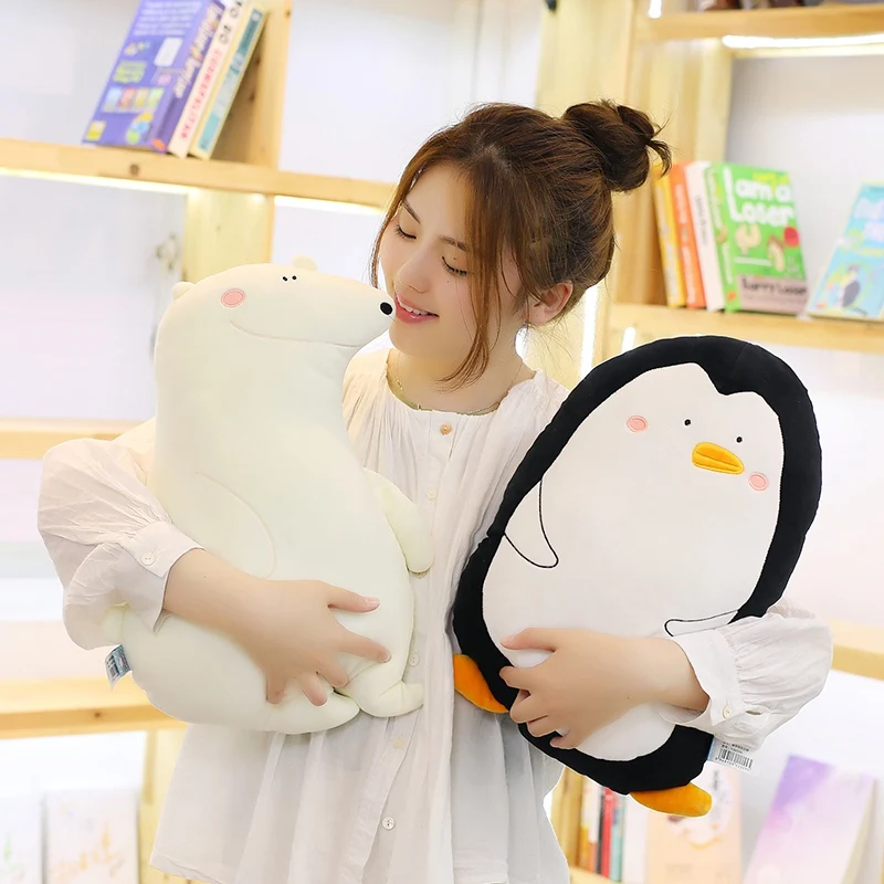 Kopen 1pc 50cm Varken Vos Beer Penguin Hond Krokodil Knuffels Zachte Bos dier Pluche Kussens Poppen Kawaii Kinderen Meisjes Geschenken