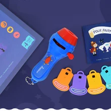 Анимационный флэш-Проекционный фонарик, обучающий светильник, игрушки, детские сказки, развивающая игра, спящие истории, набор для выполнения, детский подарок