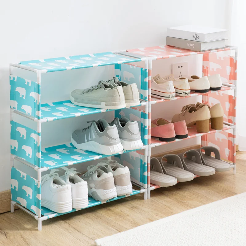

Cloth assembled rack household simple and economical shoe storage rack dormitory multi-layer storage dust-proof shoe cabinet