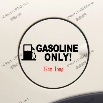 Gasoline Only Oil Warning Fuel Cap Vinyl Car Decal Bumper Sticker 12cm long