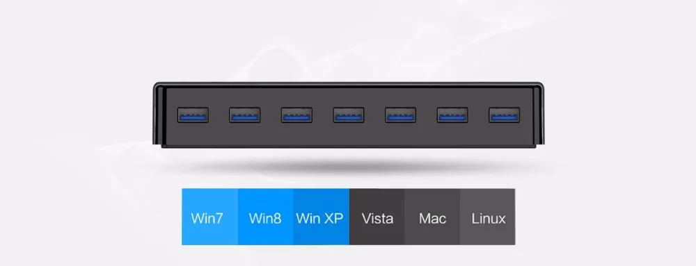ORICO H7928-U3 7 Порты и разъёмы USB3.0 Desktop концентратор с 12 V Мощность адаптер USB 3,0 хаб