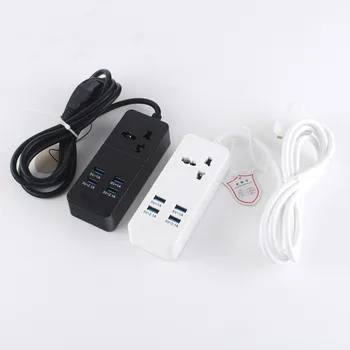 

USB Power Strip Plug Smart Home Electronic Universal Surge Protector with 4 USB Port Chargers 2500W Power Socket EU UK US AU