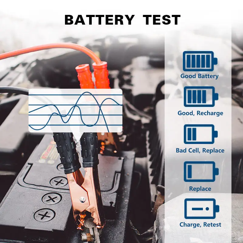 Оригинальный Topdon AB101 ArtiBattery 101 12V автомобильный тестер для батареи Автомобильный
