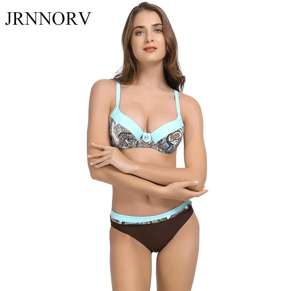 

JRNNORV Sexy Print Bikini Set 2018 Women Push Up Biquini Female Swimsuit Brazilian Bathing Suit Women Bathers Swimming AA00019