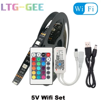 

LTG-GEE SMD5050 WiFi Wireless Smart Phone Controlled Waterproof Flexible RGB Tape Ribbon For TV Background Lighting & decoration