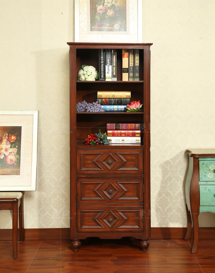 House American Classical Tv Sideboard Corner Cabinet Curio Cabinet