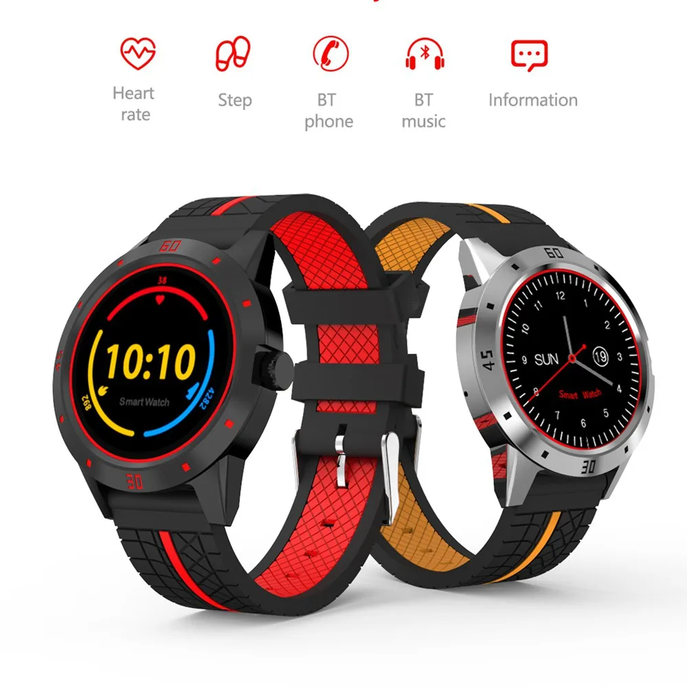 

Fashionable N6 Smart Watch Men for IOS Android smartwatch support facebook whatsapp Remote Camer replace strap watch PK KW28 N3