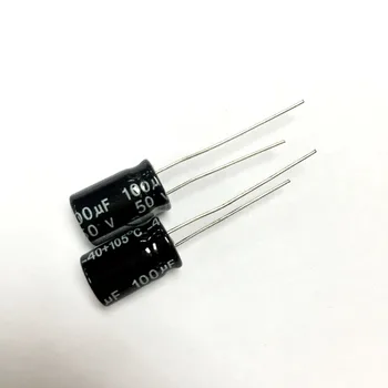 

100pcs 100uF 50V 105C entigrade Radial Electrolytic Capacitor 8 x 12mm