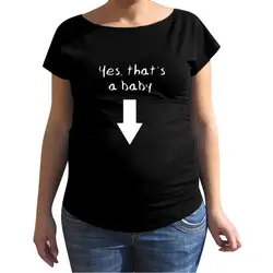 Новая мода 2019 для беременных женщин с буквенным принтом, футболка с коротким рукавом, Летняя Повседневная Футболка для беременных, дышащие