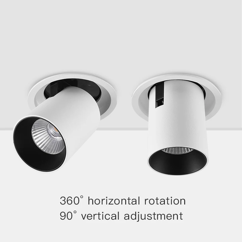 SCON 10W Stretchable LED Spotlight Background Wall Rotateable Painting Lamp High CRI embedded ceiling Downlight wall wash light
