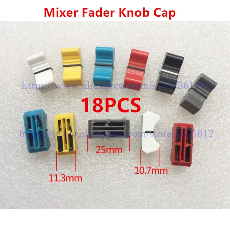 

18pcs/lot bore19mm Straight Slide Potentiometer Push Button Mixer Fader Knob Cap For Yamaha Allen & Heath Soundcraft