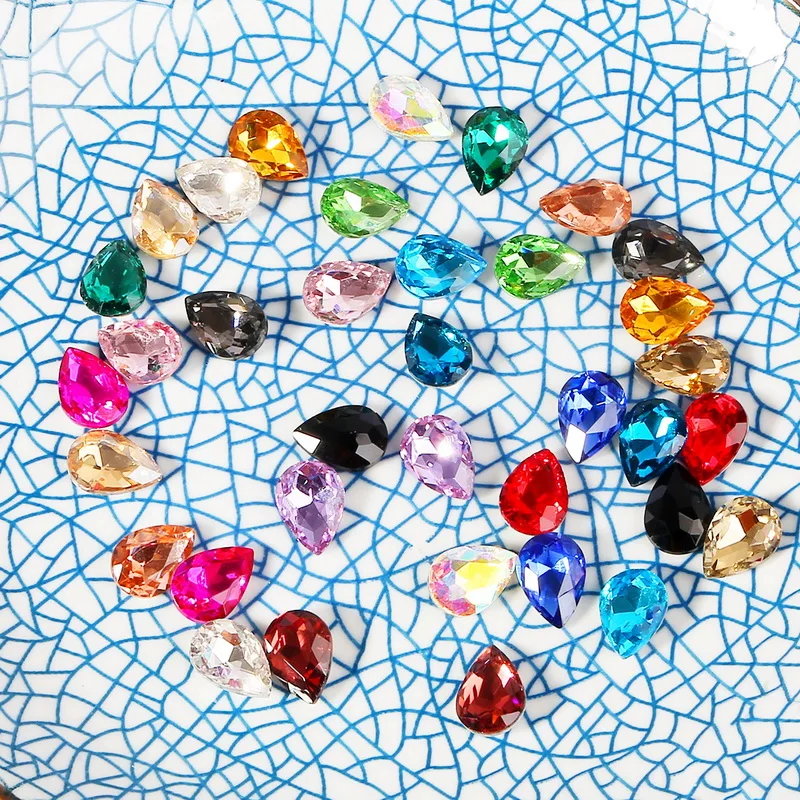 Vibrant 3D Crystal Glass Nail Art Rhinestones for Dazzling DIY Manicures