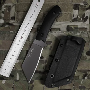 

Seek survival Newest Hunting Fixed Knife 8CR17Mov Blade Steel+Leather Handle Tactical Knife EDC Outdoor Camping Tool