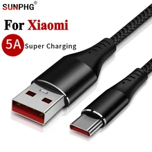 5А телефонный кабель для Xiaomi type C 6 6X8 Se Max Mix 2 3 5X 5S Ksiomi штекер зарядного устройства адаптер Xiomi Xaomi 5S Plus 5C супер быстрая линия