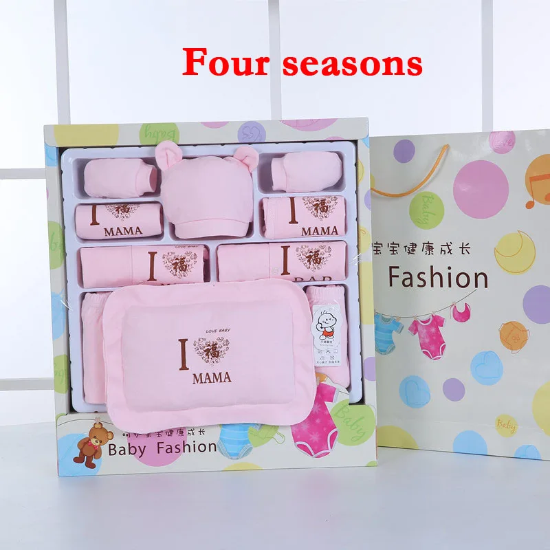 Emotion Moms/комплект одежды для новорожденных, брендовый комплект одежды для маленьких мальчиков и девочек, одежда для новорожденных, нижнее белье из хлопка, 22 шт./компл - Цвет: Four seasons
