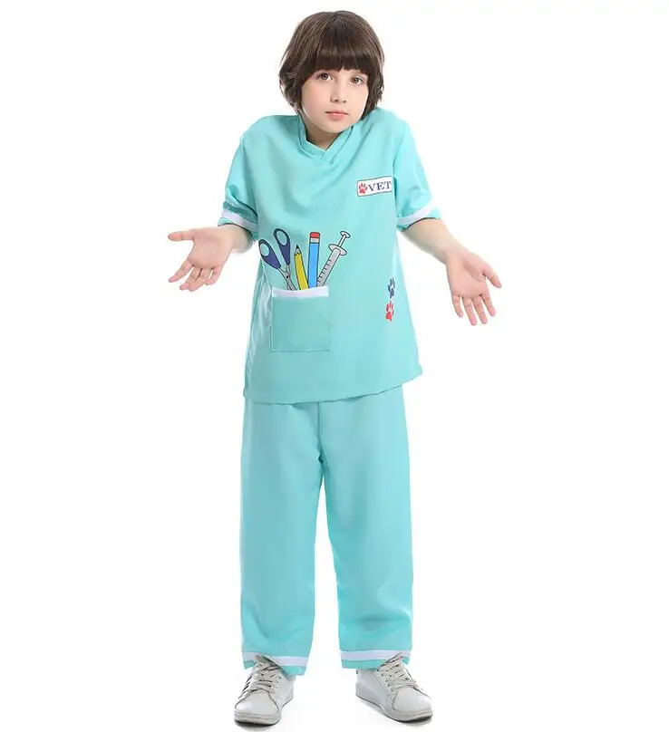 

Purim Kids Girl Hospital Female Doctor Nurse Veterinary Costume Surgeon Dr Uniform Cosplay Halloween Carnival Fancy Dress