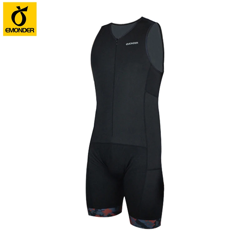 

EMONDER 2019 Pro Taem Triathlon Suit Skinsuit Jumpsuit Ropa Ciclismo Maillot Men's Cycling Jerseys Sports Set Bike Clothing