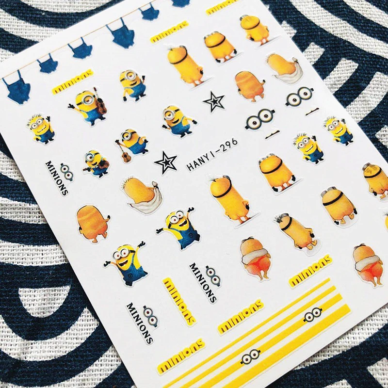 

HANYI series HANYI-296 CARTOON DESIGNS COOL 3d nail art stickers decal template diy nail tool decorations