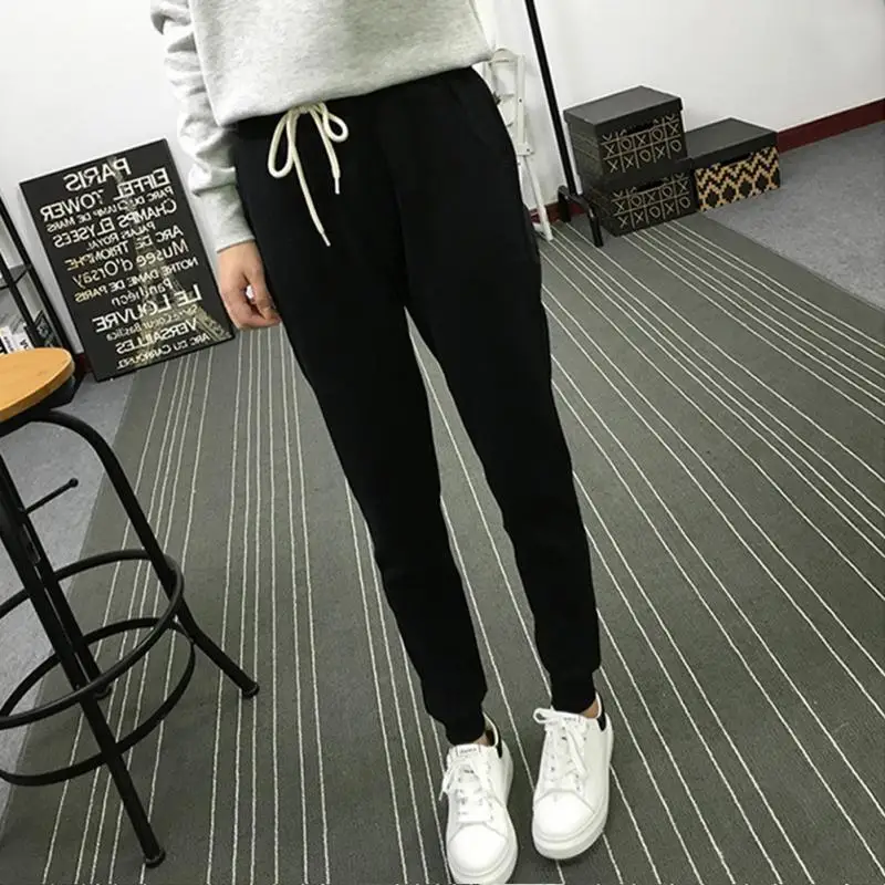 

2019 Hot Sale Women High Waist Loose Pants Spring Autumn Female Feet Trousers Large Size Thin Pants Casual Sportswear Pants #920