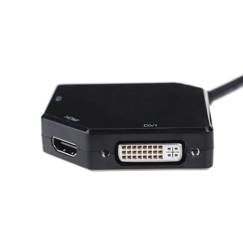 مصغرة displayport (الصاعقة ميناء متوافق) إلى hdmi/dvi/vga إلى محول ذكر إلى أنثى 3-in-1 الصوت فيديو hdtv كبل محول