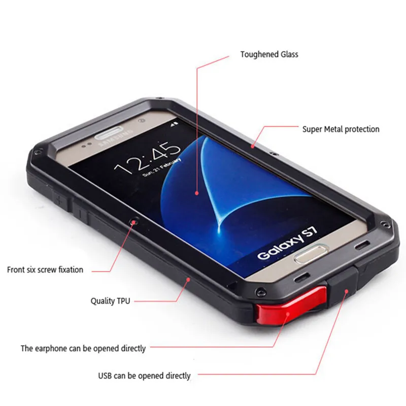 Роскошный чехол Doom Armor Heavy Duty металлический противоударный для SamsungS4 S5 S6 edge S7 S8 S8plus
