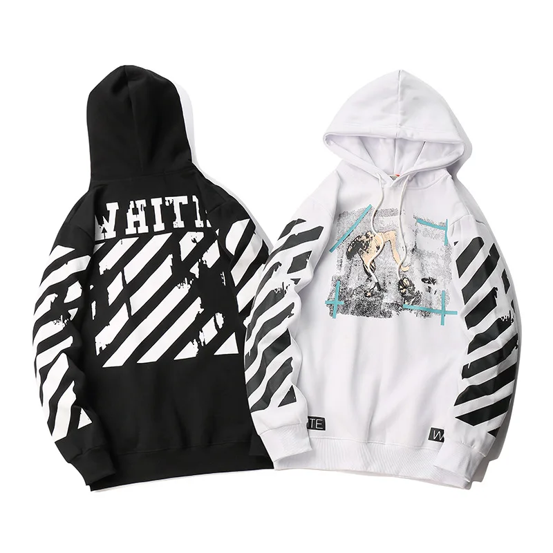 

off white long sleeve hoodie harajuku Sweatshirt hip hop