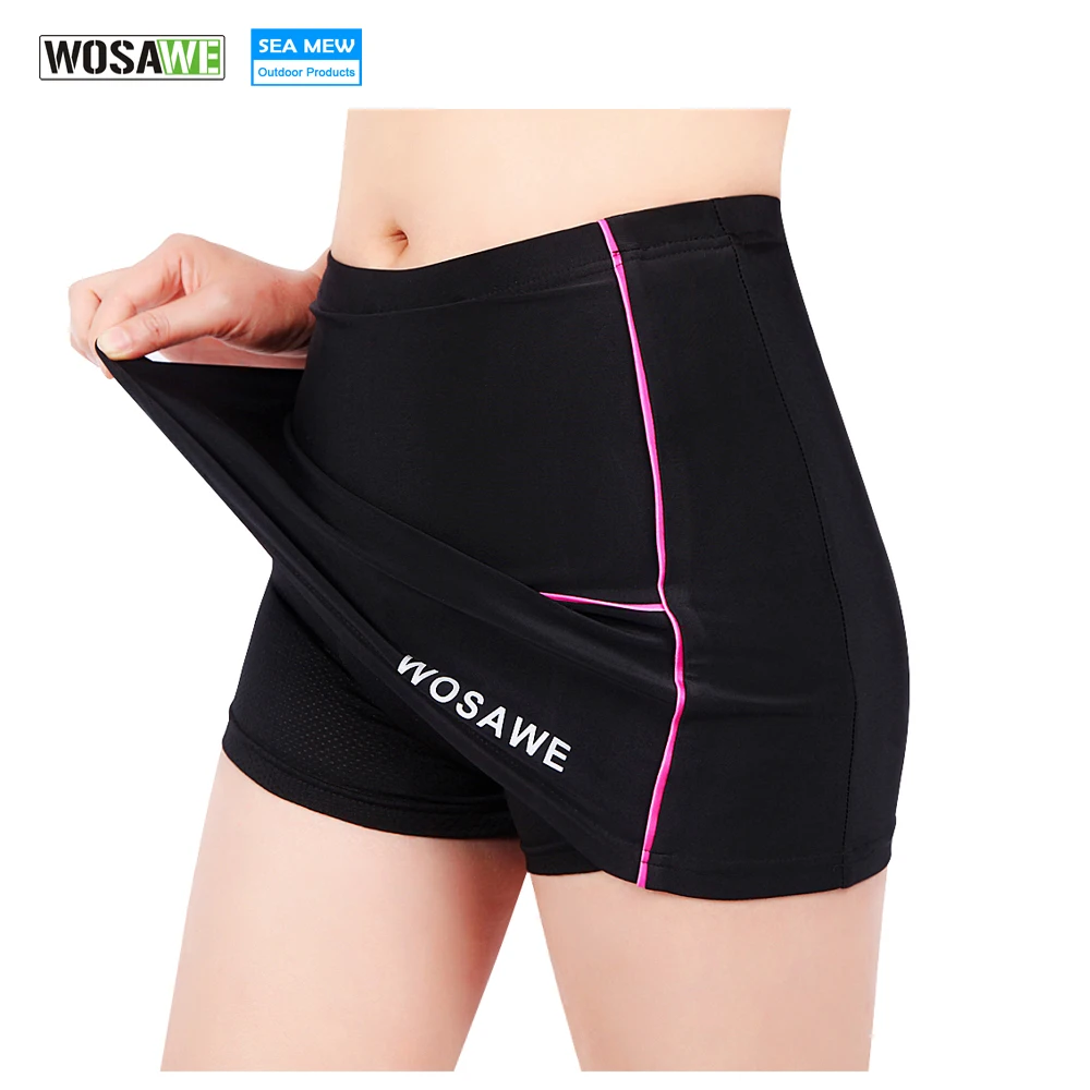 

WOSAWE cycling shorts ladies MTB Silicone Pad Bike Short Bicycle ciclismo Breathable Downhill MTB Shorts with Skirt