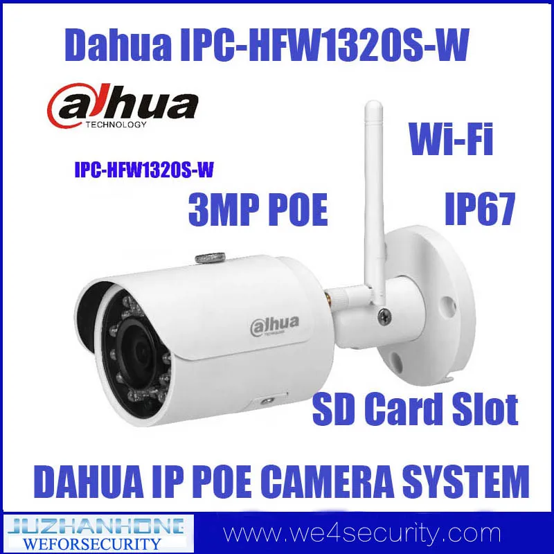 Wireless Wifi Bullet IP Camera IPC-HFW1320S-W 3MP 1080P Wi-Fi Outdoor Security Digital Camera Easy4ip Cloud