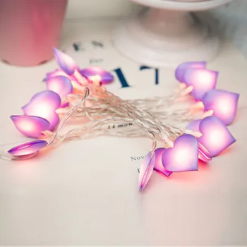 

1 Pcs LED String Lights Heart Shape Hanging Wedding Party Bedroom Festivals Decoration QP2