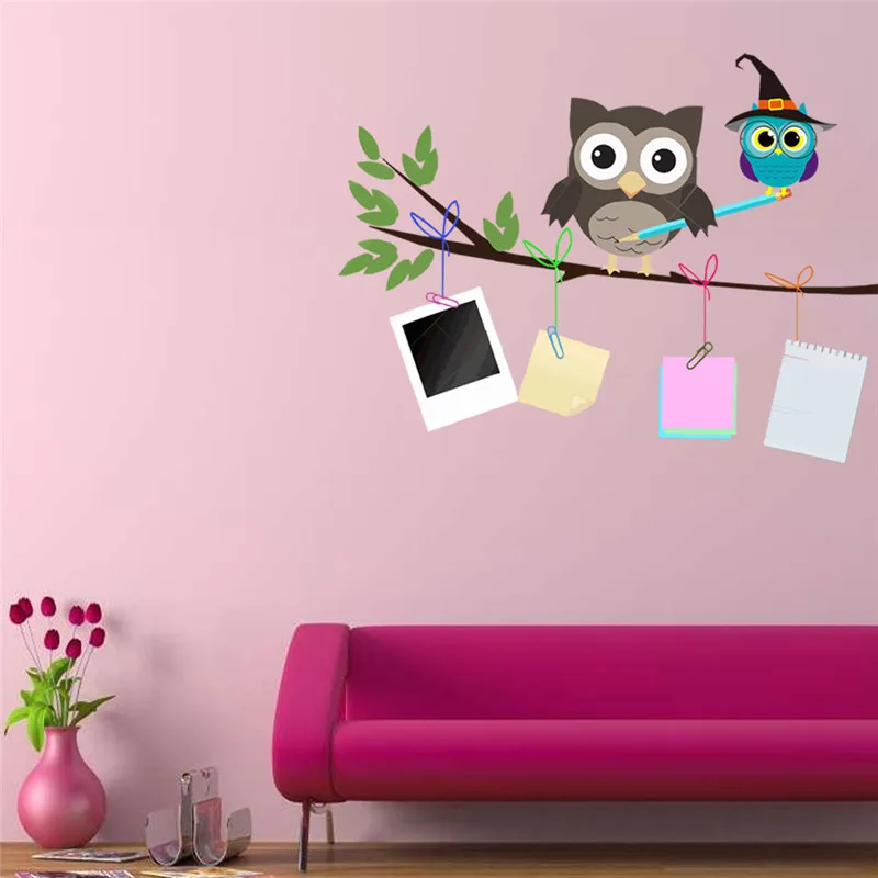 ZGTGLAD 1 مجموعة DIY الكرتون البومة ملصقات الحائط رسمت باليد الأطفال غرفة رياض الأطفال الديكور ملصقا المنزل الفن الشارات ديكور