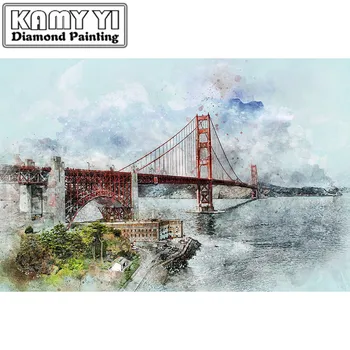 

5D Diamond Embroidery Cloud bridge Cross Stitch DIY Diamond Painting Square and Round Diamond rhinestones love gift LWR