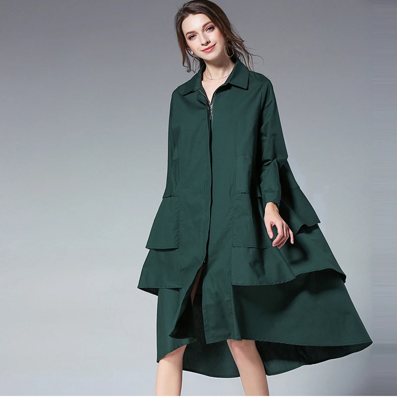 TREND Setter 2018 Autumn Loose Casual Trench Coat Women