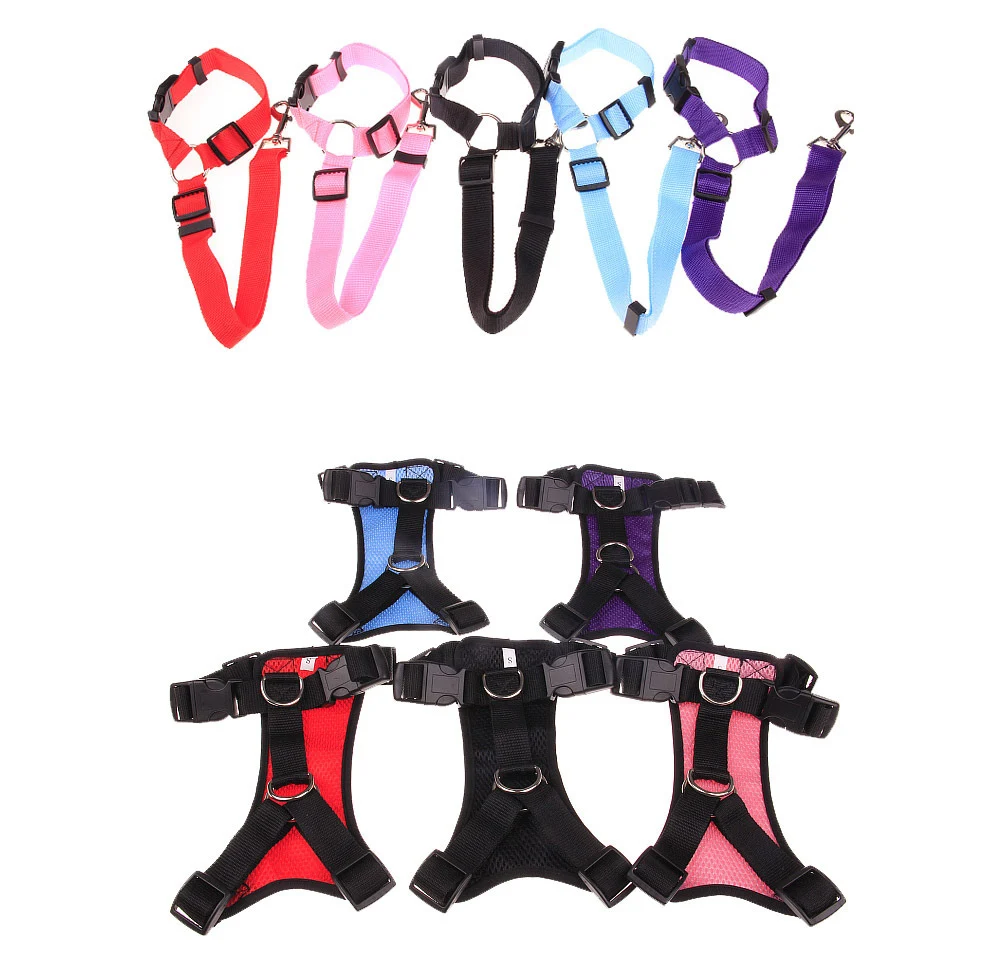 

Dog Pet Harness Safety Pet Seat Belt For Car Harness Dog Leash Safety Seat Belt Collar Supplies Products Dog Stuff Pads 4 Sizes